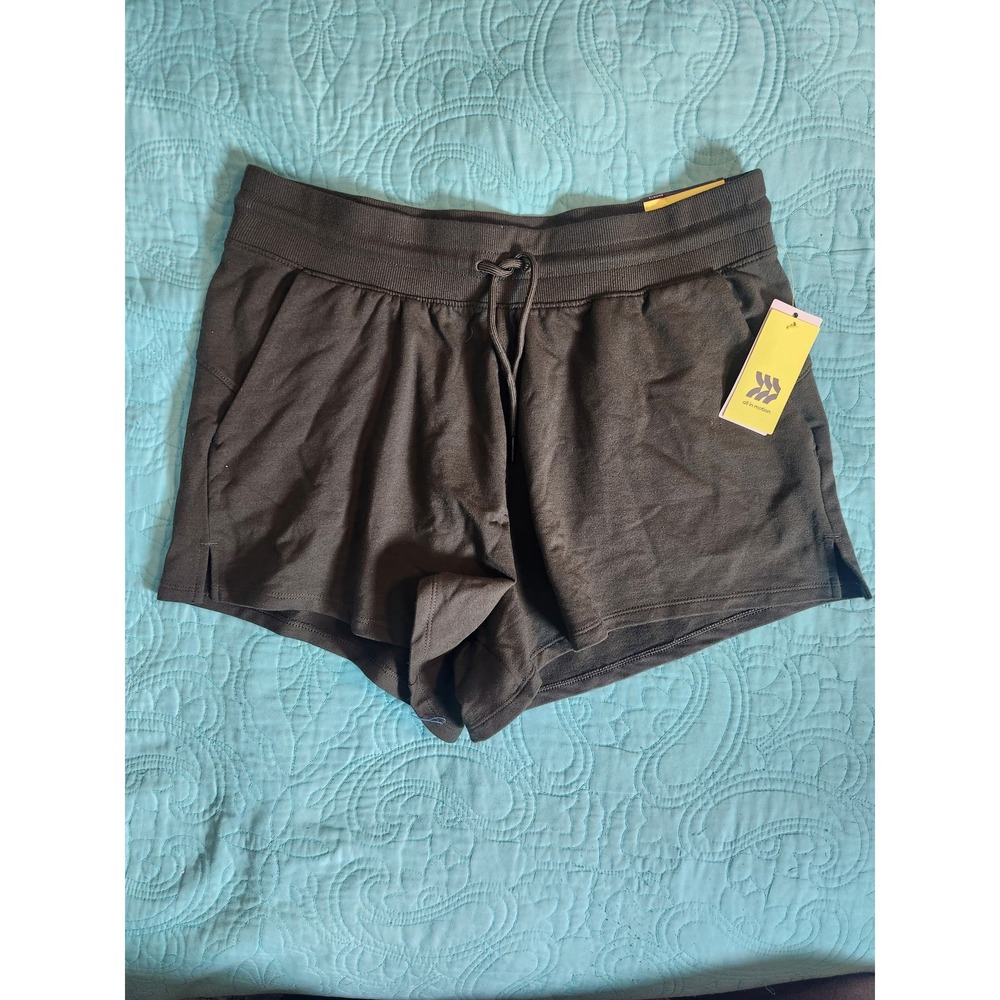 All in Motion Mens XL Dark Olive Green Activewear Shorts Drawstring Pockets NEW